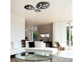 Plafonjera plitka crno zlatna d.50cm promjenjiva žarulja